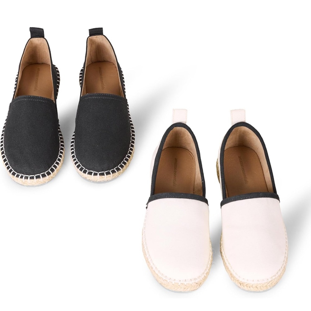 Amazon Essentials Women's Espadrille Flats, Bundle of 2